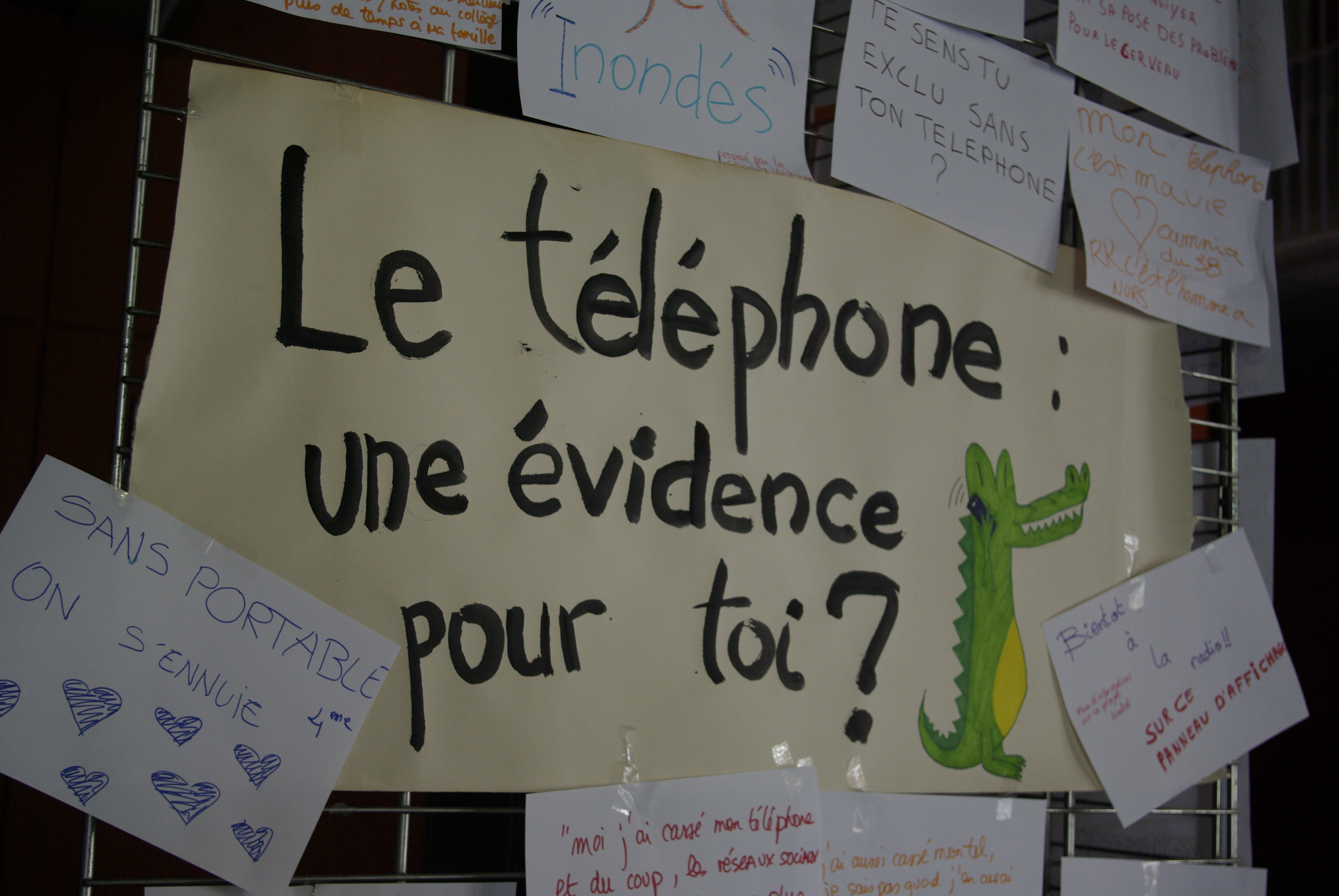 Temps fort au collège : tous les élèves sont invité.es à s'exprimer sur le télphone, 16 mai 2019